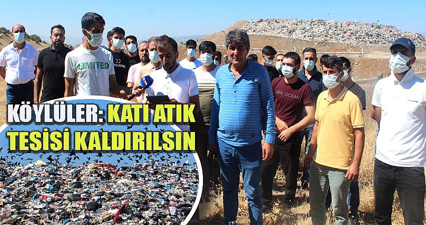 KÖYLÜLER KATI ATIK BERTARAF TESİSİNİN KALDIRILMASINI İSTEDİ