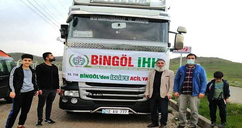 BİNGÖL’DEN SURİYE’YE 33. İNSANİ YARDIM TIRI
