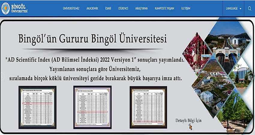 BİNGÖL ÜNİVERSİTESİNDEN 14 BİLİM İNSANI LİSTEYE GİRDİ